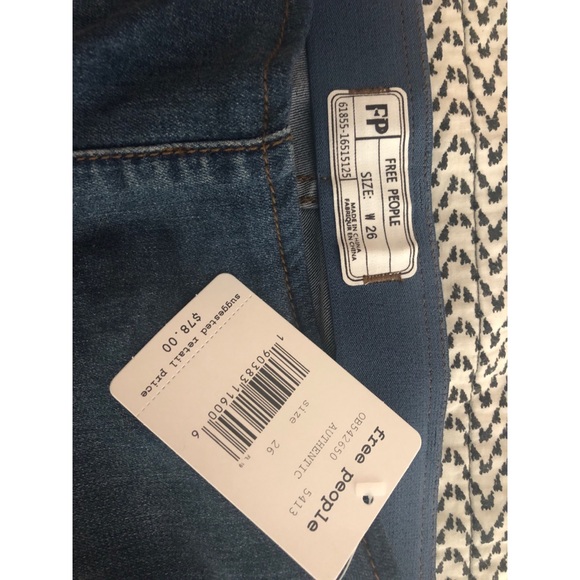 X SOLD X free people jeans - Picture 3 of 5